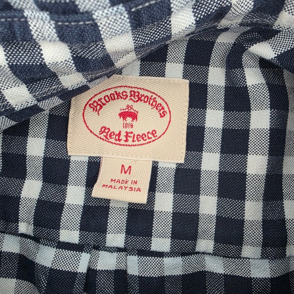 Brooks Brothers Black Check Button Down Long Sleeve Shirt M Office - Picture 4 of 7